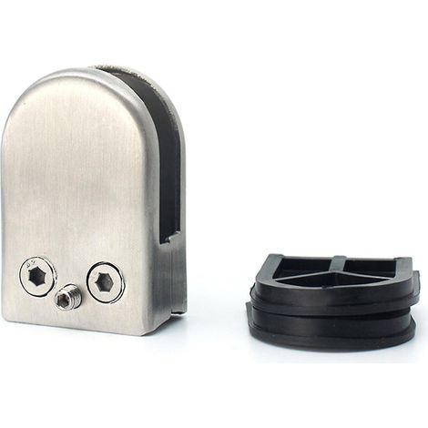 Pinces à verre (4/8 pièces) en acier inoxydable, support de verre réglable à dos plat pour verre de 9 à 14 mm (4 pièces) (1/4)