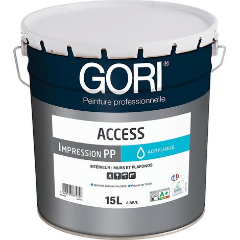 Peinture acrylique plaques de plâtre GORIACCESS IMPRESSION, blanc bidon de 15 litres - Gori
