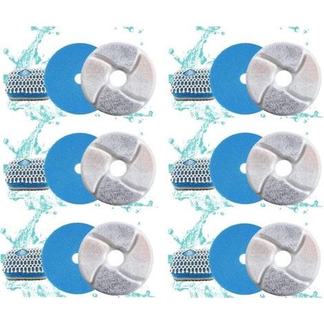 Filtro para bebedero de gatos, paquete de 6 filtros de repuesto, filtro para bebedero de mascotas, filtro resistente de 5 capas. (1/4)
