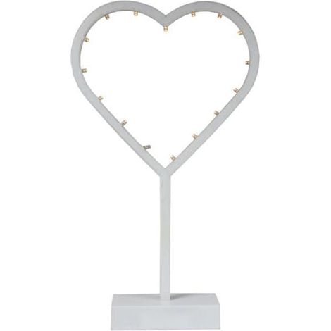 LED-Herzlichtdekoration 38 cm weiß (1/3)