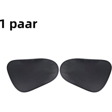 paire - Pare-soleil pour vitres automobiles - Film électrostatique noir - Adsorption - Protection solaire et isolation thermique - Rideau pare-soleil - Incurvé pour côté conducteur et passager - Noir (1/5)