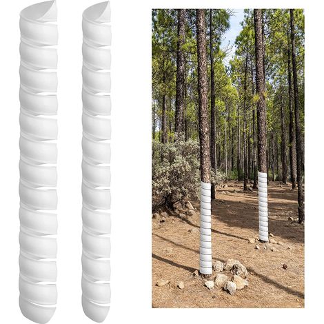 2 pièces protecteur de tronc d'arbre-2 tailles spirale arbre garde-arbre écorce protecteur Tube enveloppes pour protéger les jeunes plantes (1/5)