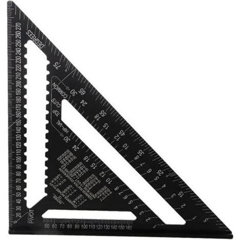 30cm Equerre Menuisier en Alliage D'aluminium, haute précision Regle Triangle Métrique pour Mesure D'angle Charpentiers Ingénieurs (1/4)