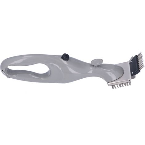 Brosse à barbecue en acier inoxydable et ABS, design ergonomique, utilisation manuelle, grattoir à barbecue (1/5)