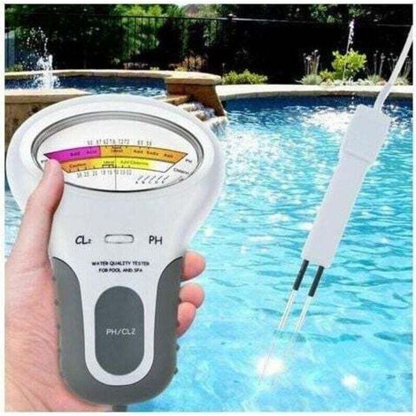 Elektronischer Poolwassertester für pH-Wert und Chlorgehalt, 13 cm Kabel (1/4)