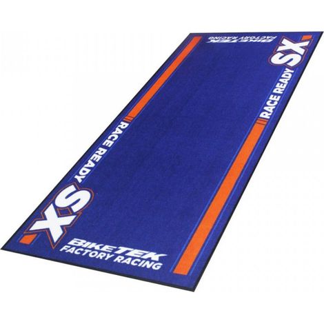 Tapis environnemental Biketek Garage Mat Race Ready SX bleu (1/2)