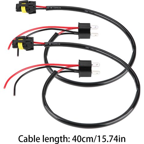 H4-auf-9006-Adapter, 2 Stück, Kabelbaum für Scheinwerfer und Nebelscheinwerfer, Steckerkonverter, Kabelsatz (1/5)