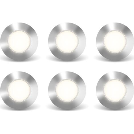 Spot encastrable étanche IP67 pour extérieur (mur et plafond), 6 unités, diamètre 40 mm, blanc neutre 4000 K, flux lumineux 20 lm (1/5)