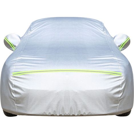 Housse de protection extérieure pour voiture – Housse en tissu Oxford imperméable avec ouverture latérale pour cabine, doublure respirante en coton, résistante aux UV, à la neige et à la poussière (49 (1/4)