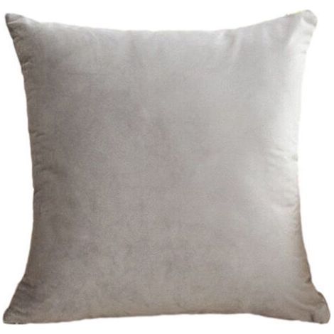 Lot de 2 housses de coussin en velours – Gris – Dimensions 45 × 45 cm (1/5)