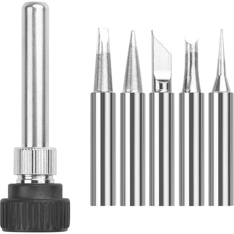 Kit de pannes à souder 900M avec support, compatible avec les stations de soudage 936/937/FX-888D, 3 couleurs (acier inoxydable/noir/cuivre), revêtement sans plomb, noyau en cuivre hautement (1/5)