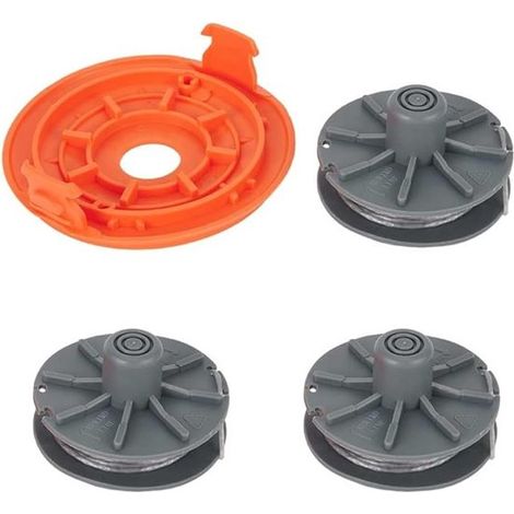 Lot de 3 bobines de fil de coupe avec 1 capot, compatibles Gardena 5307-20, Ø1,6 mm, longueur 6,1 m (1/2)