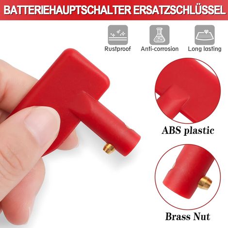 Lot de 4 clés de rechange Jatil - Diamètre : 14 mm - Interrupteur principal en plastique ABS - Interrupteur de séparation universel - Pour bateau
