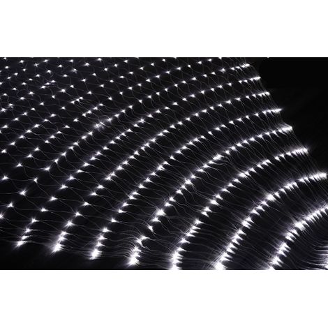 Guirlande lumineuse LED, 3 x 2 m, blanche, thème Noël, pour fêtes, mariages, fenêtres, arbres et décorations saisonnières.-AquaForge (1/3)