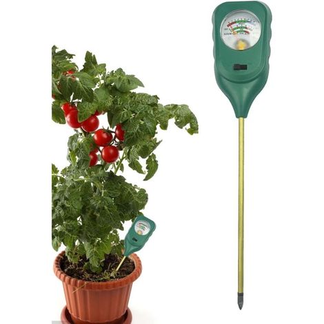 Testeur de sol 3 en 1 : Testeur d’humidité/fertilisation/pH pour plantes en pot - Sans pile, prêt à l’emploi (1/4)