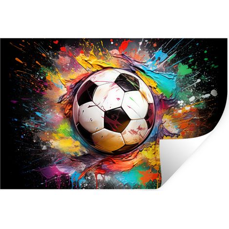 Wall Sticker Soccer - Paint - Colors - Black - White 60x40 cm