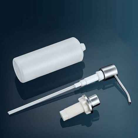 Distributeur Savon - Acier Inoxydable - Encastrable Évier Cuisine - Rechargeable 300 ml (1/4)