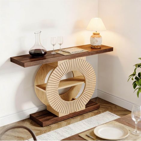 Eleganter Sofatisch,Flurtisch aus Holz,Konsolentisch,Eingangstisch (1/5)