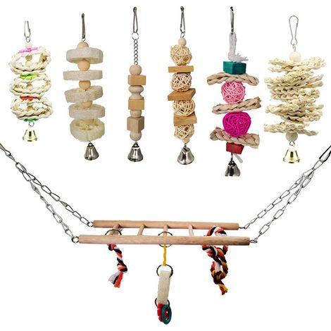 Cage à oiseaux pour perroquets, cage suspendue avec clochette pour perroquets, balançoire pour perroquets