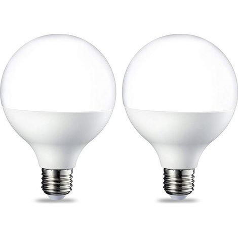 LEDG93 kugelförmige Glühbirnen, E27 Edison-Schraubsockel, 14,5 W (entspricht 100 W), intensives warmweißes Licht, nicht dimmbar, 2er-Pack. (1/5)