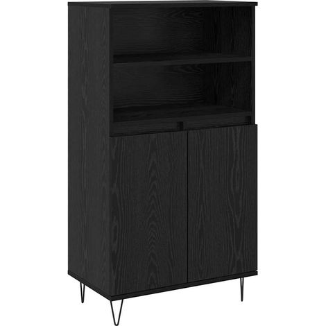 Buffet,Bahut,Haut Armoire Noir 60 x 36 x 110 cm Bois d'ingénierie CFW95704 (1/5)