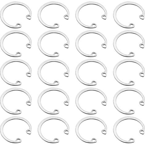 20Pcs Anneau Circlips Intérieur 20mm Ton Argenté (1/5)