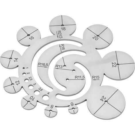 Modèle de cercle de coupe du cuir, règle ronde en acier inoxydable 304 pour les projets de bricolage (1/5)