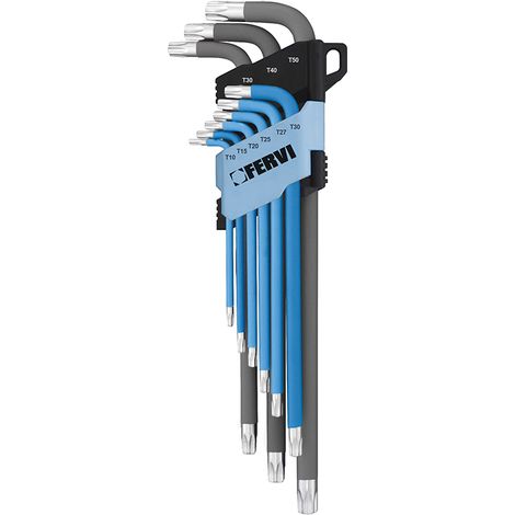 TORX SCHLÜSSEL SATZ 9-TLG WINKESCHLÜSSEL T10-T50 FERVI 0545/TF