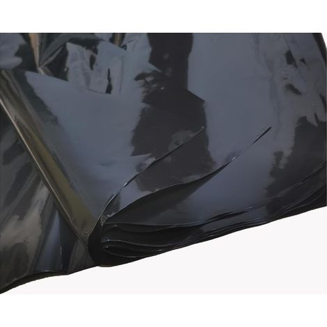 1 Bâche Polyéthylène Noir 2x8m, Résistant Déchirure, Isolation Serre Jardin