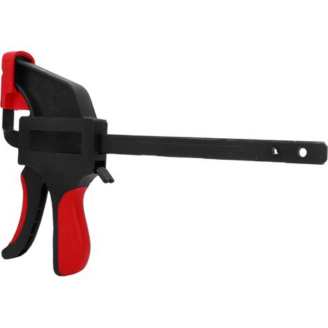 Serre-joint rail guide scie plongeante compatible Makita Festool, étrier rapide 90kg, profondeur 70mm, ouverture 150mm, barre 6mm, plastique acier caoutchouc, outil menuiserie 1 pièce (1/5)