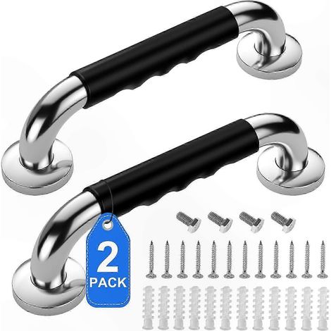 Set aus 2 rutschfesten Haltegriffen 30 cm für mehr Sicherheit in Badewanne und Dusche, robuste Wandgriffe für das Badezimmer, stabiles und zuverlässiges Zubehör. (1/5)