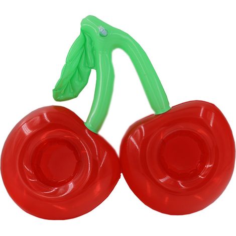 Doppelter Mund Kirschuntersetzer, Doppelter Kirschbechersitz, Aufblasbarer Getränkehalter (Color : White, Size : 19x18cm) (1/5)