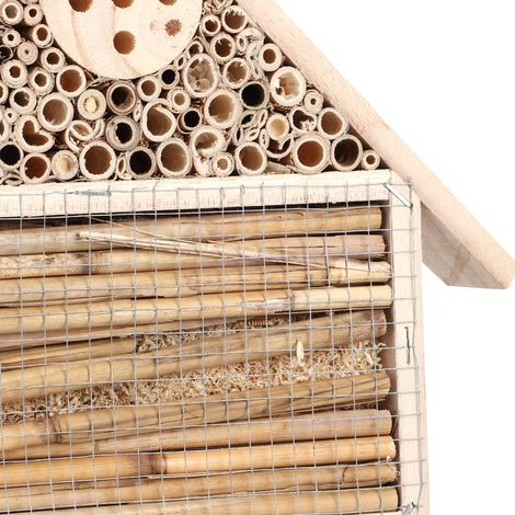 Insect House Kit - 100% Nature Candlenut Bois - Décoratif & Éducatif (Type A 34.5x25.5cm)