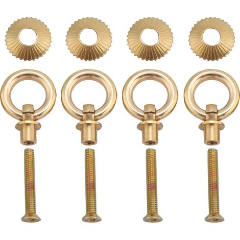 Lot de 4 poignées en laiton vintage mini anneaux de tirage pour boîte à bijoux et accessoires de cosmétique