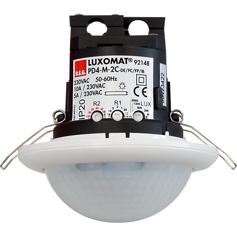 Détecteur de mouvement maître 24m – Champ de détection 360° – Pour faux plafond – 2300W cos 1/1150VA cos 0.5 – LED 300W – B.E.G (1/4)