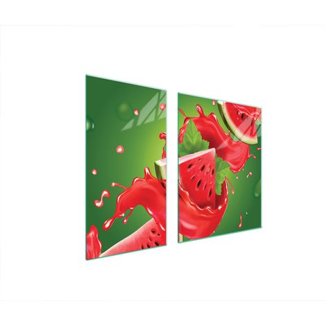 GLASSCHUTZPLATTE FÜR HERD 90x52 WASSERMELONE (1/5)