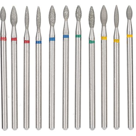 Lot de 11 embouts lime à ongles professionnels - Forets exfoliants polisseurs pour manucure (1/5)