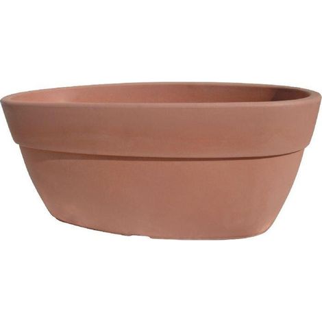 Jardinière - Ellittica - 60 x 35 x H 25 cm - Marron - Livraison gratuite (1/2)