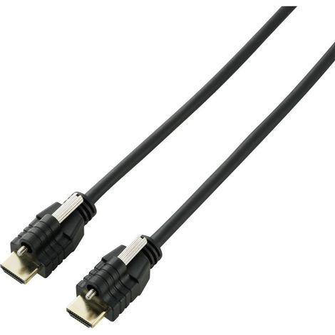 SpeaKa Professional HDMI Cavo Spina HDMI-A, Spina HDMI-A 3.00 m Nero SP-9784188 UHD 4K,, Canale di ritorno, contatti co (1/2)