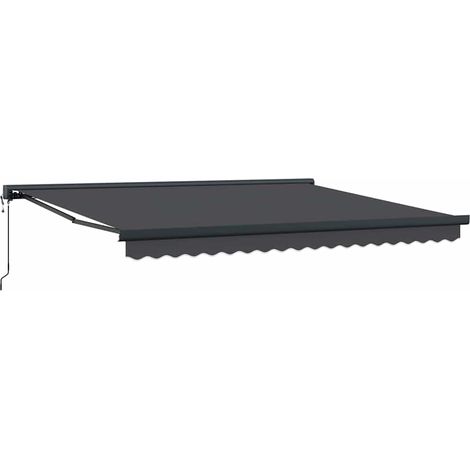 Einziehbare Markise Anthrazit 400 × 300 cm Stoff, Metall vidaXL (1/5)