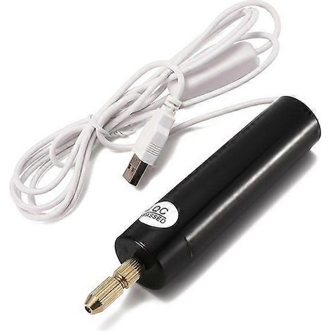 Mini perceuse électrique, perceuse électrique portable USB 5 V CC, kit de 13 micro-forets manuels de 0,7 à 1,2 mm, pour bois, plastique et papier (1/5)