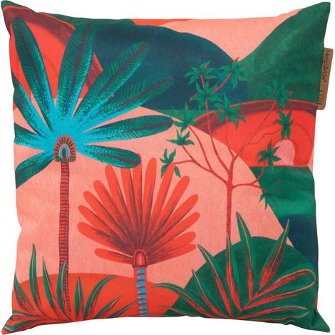 Cuscino da esterno maoria con motivo jungle 40 x 40 cm in poliestere - Hespéride (1/2)