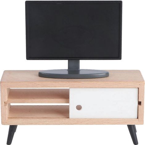 Kit de décoration TV à faire soi-même avec meuble TV et mini-électroménager décoratifs, accessoire photo chic-12.00X6.00X4.00CM (1/4)