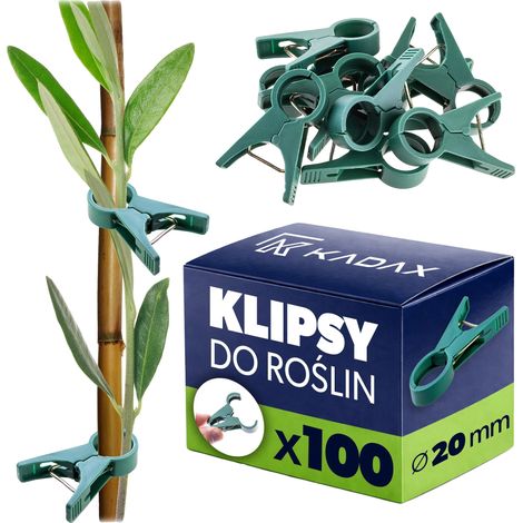 Pinzas para plantas, 20 mm de diámetro, plástico resistente, compatibilidad universal, diseño ergonómico, resistencia a la intemperie. (1/5)