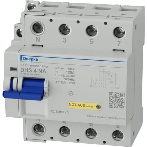 DISJONCTEUR DE CHARGE AVEC ARRÊT D'URGENCE DOEPKE DHS4-125NA 9900012