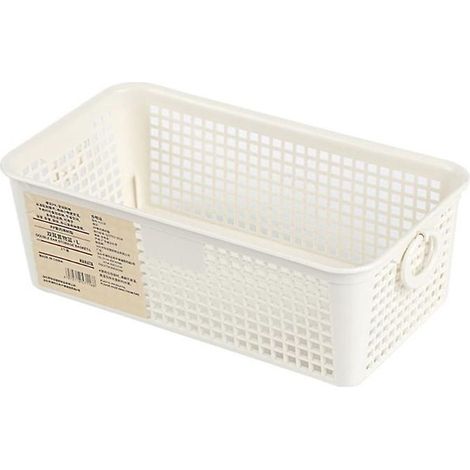 3 pièces Panier de rangement, PP, dimensions L/M/S, fond antidérapant surélevé, poignées binaurales, pour cuisine chambre salon (1/5)