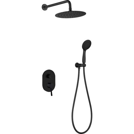 SKY BATH CES003/NG SOUL Conjunto Ducha Monomando Empotrado Negro Mate - ref: CES003/NG