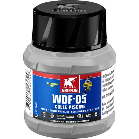 WDF-05 125ml Colle en gel bleue, pour PVC semi-rigide flexible et rigide - Griffon France