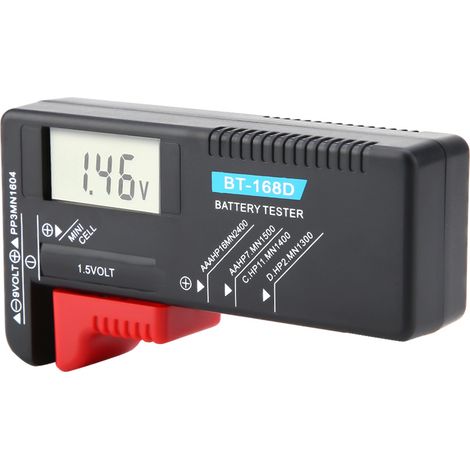 Universeller digitaler LCD-Spannungsprüfer für AA/AAA/C/D/9V/1,5V-Knopfzellenbatterien BT-168D (1/5)