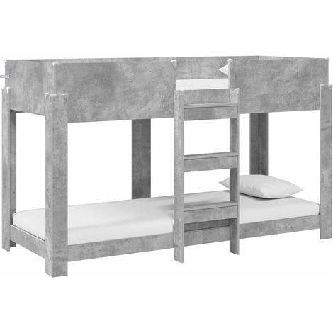 Maison Exclusive - Letto a Castello per Bambini Grigio cemento 75 x 190 cm